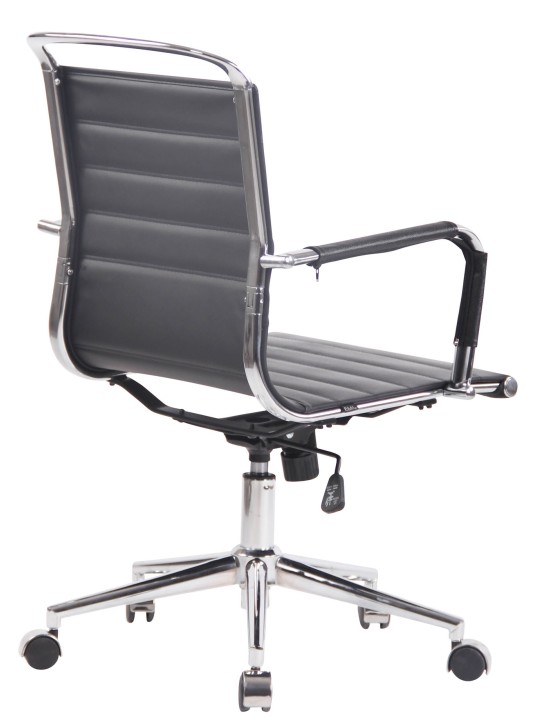 Bureaustoel Barton echt leer, zwart