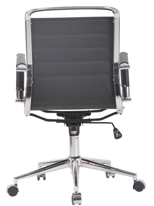 Bureaustoel Barton echt leer, zwart