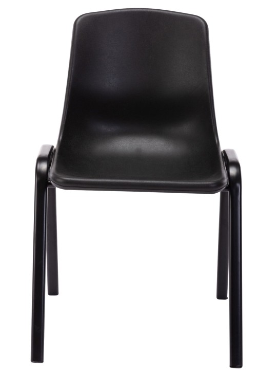 Set van 4 stapelstoelen Nowra kunststof, zwart Set van 4 stapelstoelen Nowra kunststof, zwart