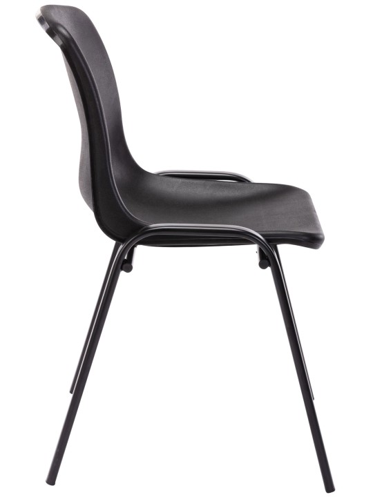 Set van 4 stapelstoelen Nowra kunststof, zwart Set van 4 stapelstoelen Nowra kunststof, zwart