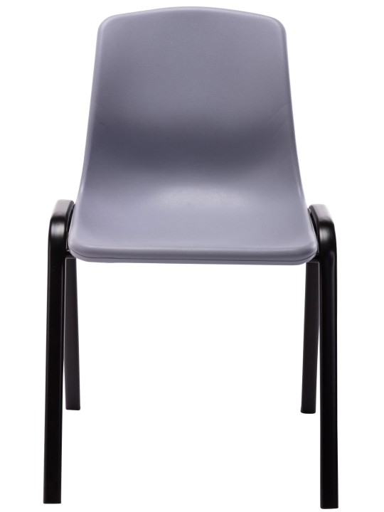 Set van 4 stapelstoelen Nowra kunststof, grijs Set van 4 stapelstoelen Nowra kunststof, grijs