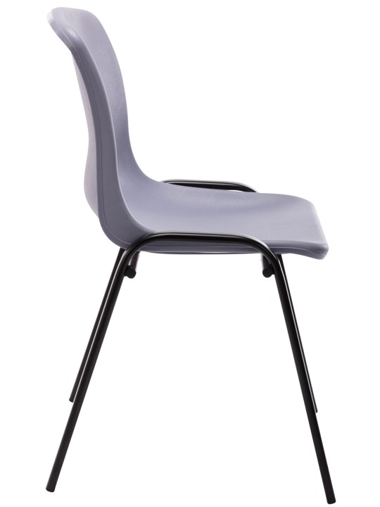 Set van 4 stapelstoelen Nowra kunststof, grijs Set van 4 stapelstoelen Nowra kunststof, grijs