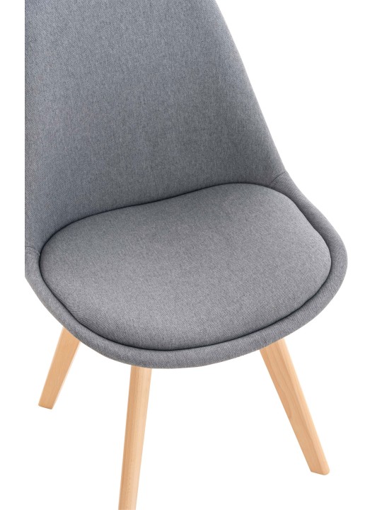 Set van 4 stoelen Linares stof, lichtgrijs