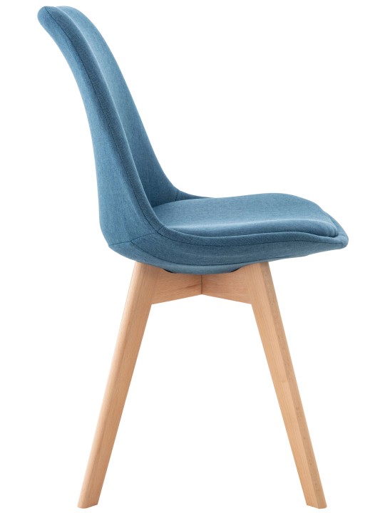 Set van 4 stoelen Linares stof, blauw