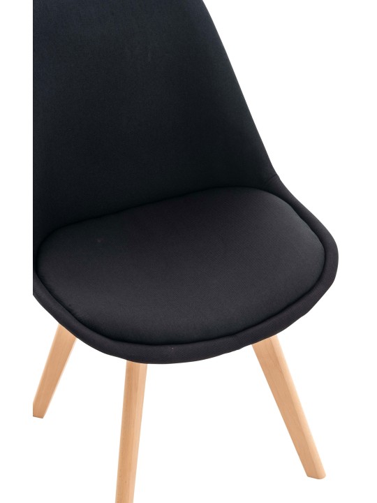 Set van 4 stoelen Linares stof, zwart