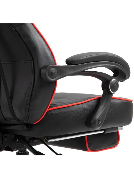 Bureaustoel Tilos kunstleer, zwart/rood