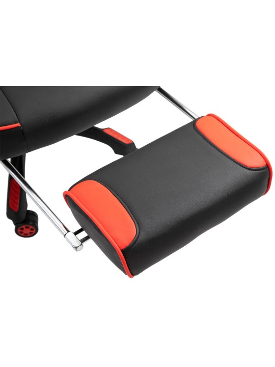 Bureaustoel Tilos kunstleer, zwart/rood