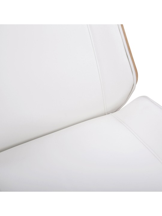 Bureaustoel Varel kunstleer, naturel/wit