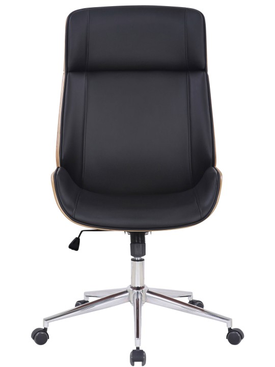 Bureaustoel Varel kunstleer, naturel/zwart