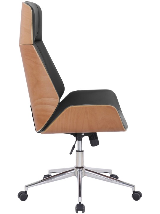 Bureaustoel Varel kunstleer, naturel/zwart