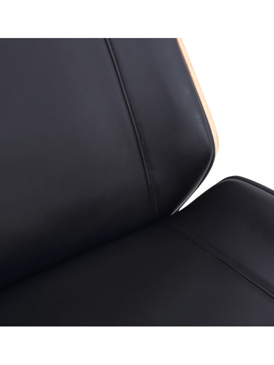 Bureaustoel Varel kunstleer, naturel/zwart