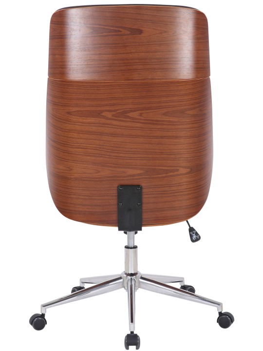 Bureaustoel Varel kunstleer, walnoot/bruin