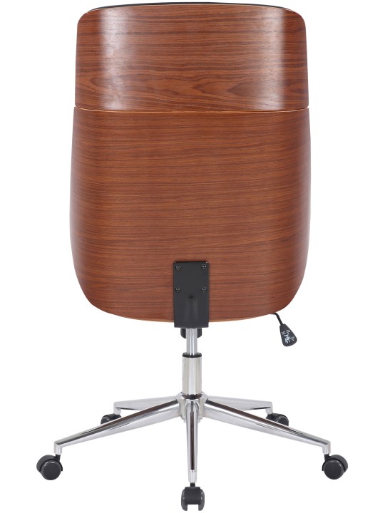 Bureaustoel Varel kunstleer, walnoot/wit