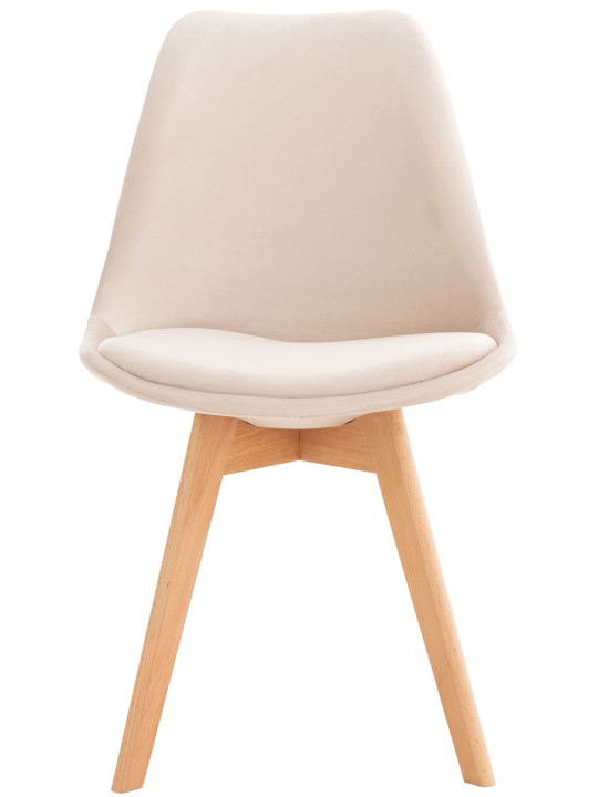 Set van 4 stoelen Linares fluweel, beige