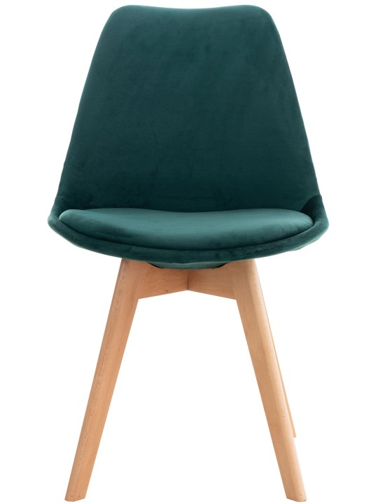 Set van 4 stoelen Linares fluweel, groen