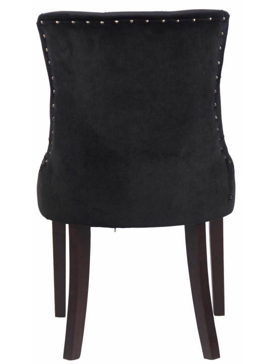 Set van 4 eetkamerstoelen Aberdeen fluweel antiek, zwart