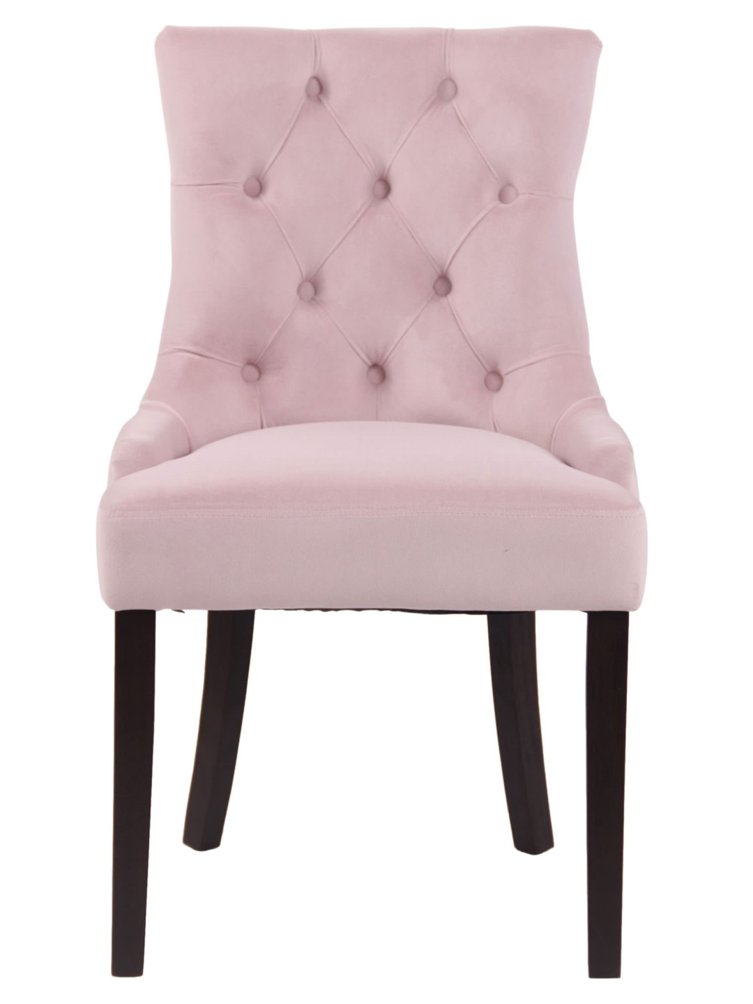 Set van 4 eetkamerstoelen Aberdeen fluweel antiek, roze