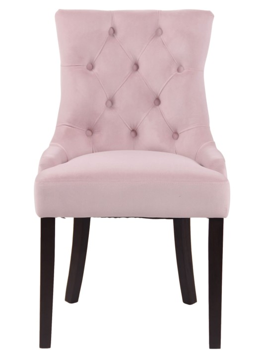 Set van 4 eetkamerstoelen Aberdeen fluweel antiek, roze