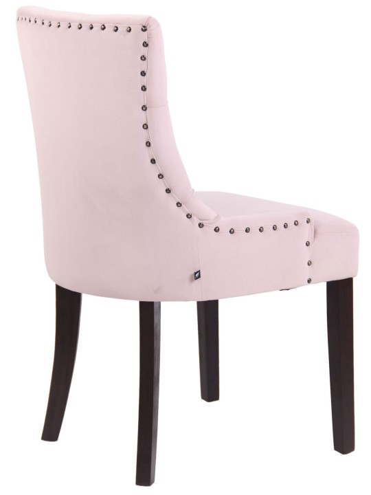Set van 4 eetkamerstoelen Aberdeen fluweel antiek, roze