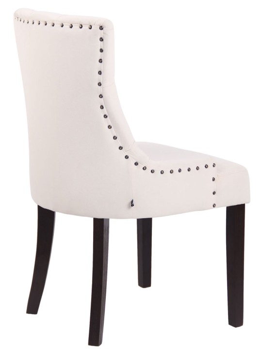 Set van 4 eetkamerstoelen Aberdeen fluweel antiek, crème