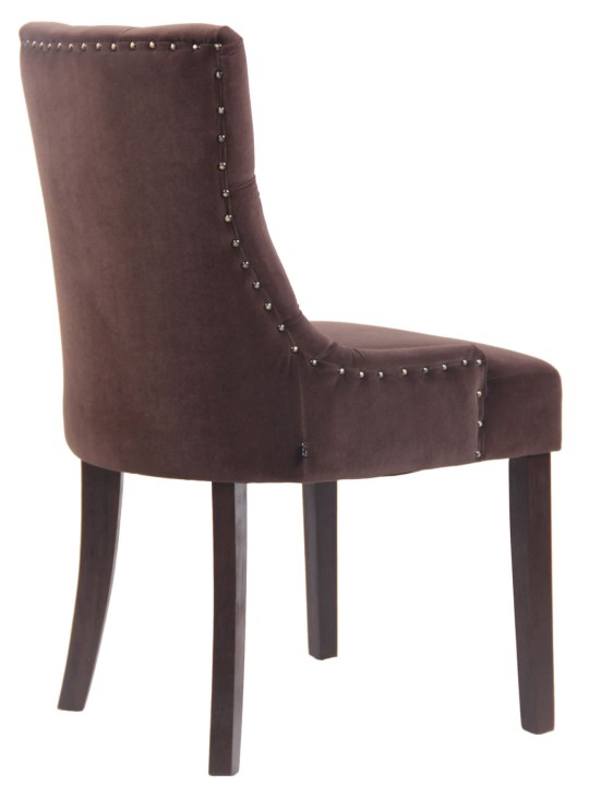 Set van 4 eetkamerstoelen Aberdeen fluweel antiek, bruin Set van 4 eetkamerstoelen Aberdeen fluweel antiek, bruin
