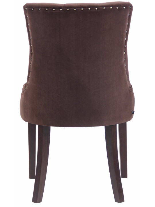 Set van 4 eetkamerstoelen Aberdeen fluweel antiek, bruin Set van 4 eetkamerstoelen Aberdeen fluweel antiek, bruin