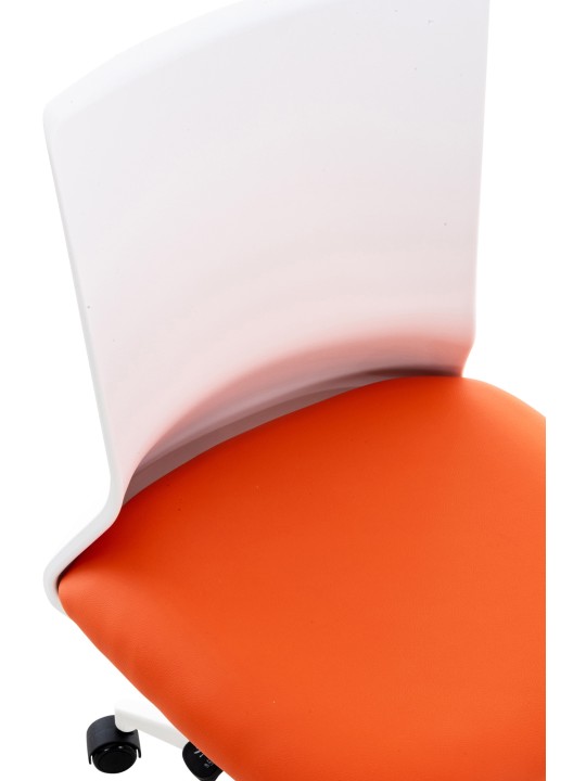 Bureaustoel Apolda kunstleer, oranje