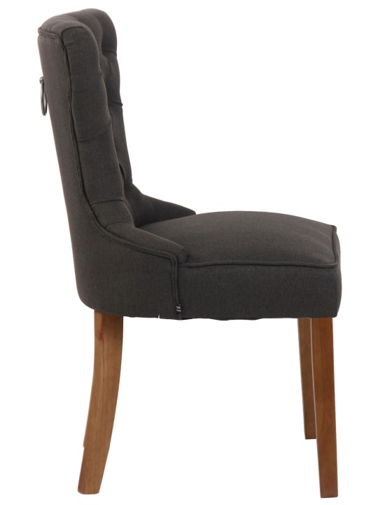 Stoel Franca stof antiek-licht, donkergrijs