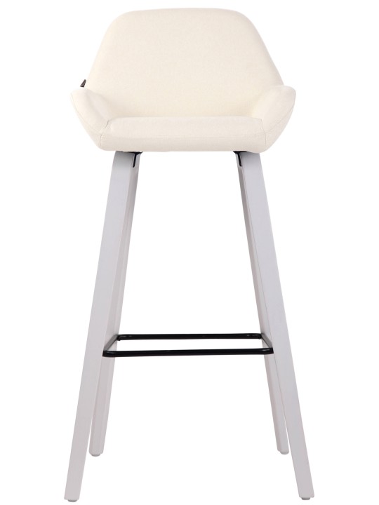 Barkruk Newnan stof 4-poots frame (eiken), crème