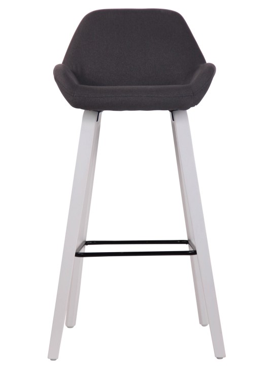 Barkruk Newnan stof 4-poots frame (eiken), zwart