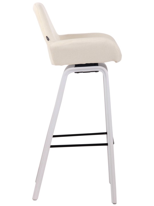 Barkruk Newnan stof 4-poots frame (eiken), crème