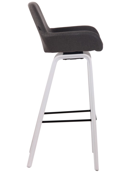 Barkruk Newnan stof 4-poots frame (eiken), donkergrijs