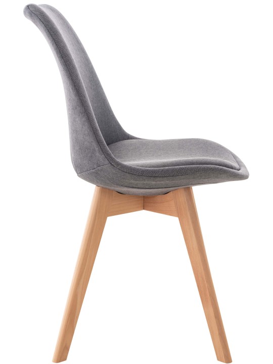 Set van 4 stoelen Linares stof, grijs