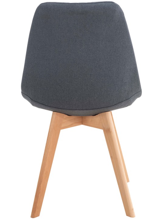 Set van 4 stoelen Linares stof, donkergrijs