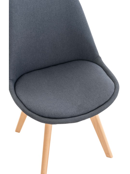 Set van 4 stoelen Linares stof, donkergrijs