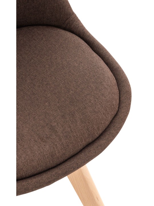 Set van 4 stoelen Linares stof, bruin