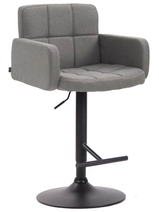 Barkruk Los Angeles, stof, grijs