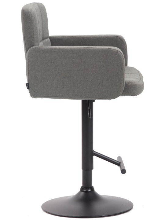 Barkruk Los Angeles, stof, grijs