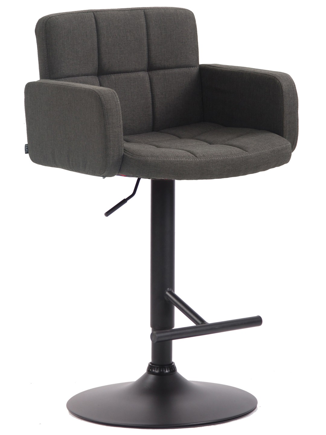 Barkruk Los Angeles, stof, donkergrijs