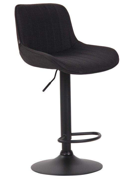 Barkruk Lentini stof, zwart