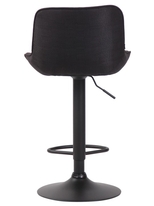 Barkruk Lentini stof, zwart