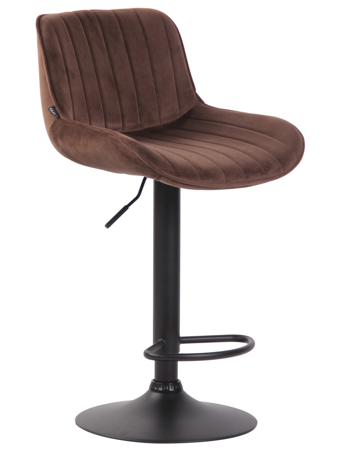 Barkruk Lentini fluweel, bruin