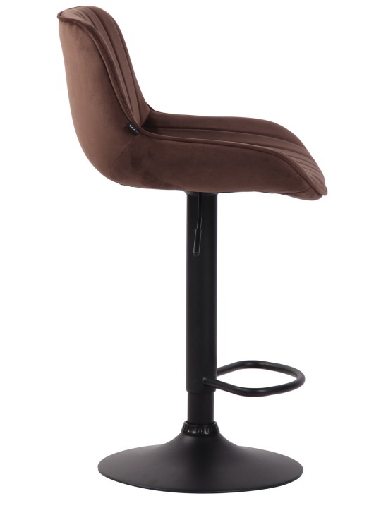 Barkruk Lentini fluweel, bruin