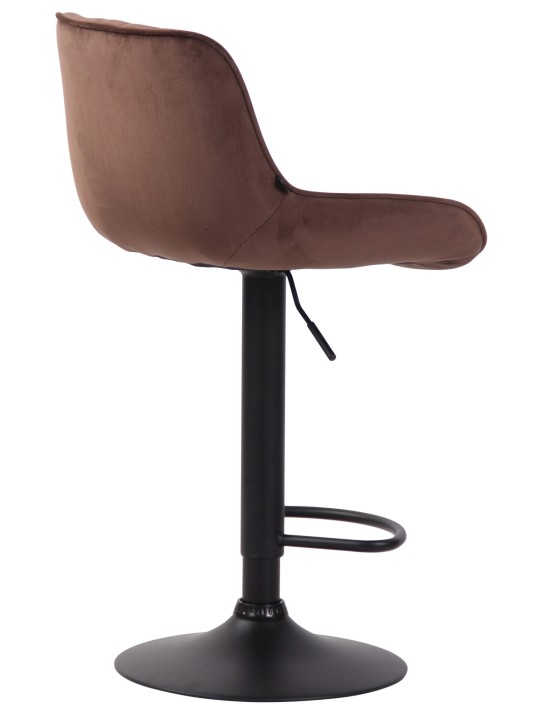 Barkruk Lentini fluweel, bruin