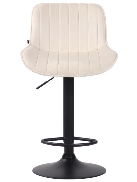 Barkruk Lentini fluweel, crème