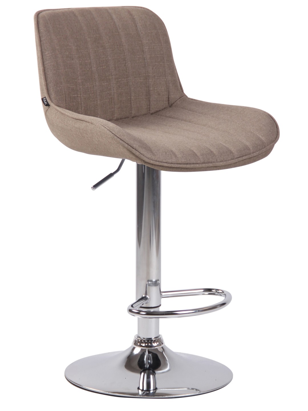 Barkruk Lentini stof chroom, taupe