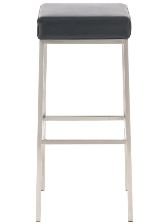 Set van 2 barkrukken Montreal 85 kunstleer roestvrij staal, zwart