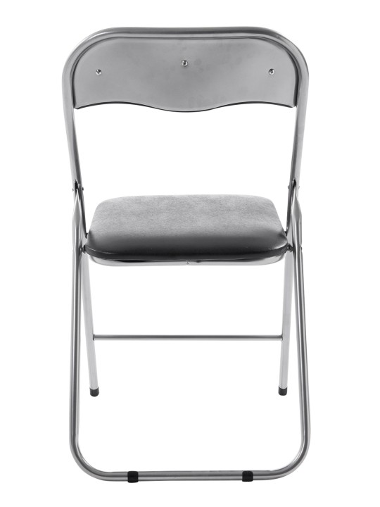 Klapstoel Felix, zwart/zilver