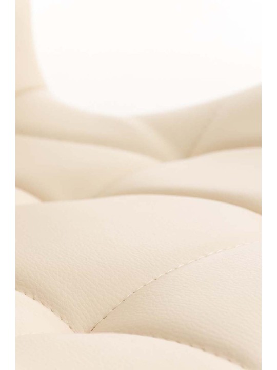 Set van 4 eetkamerstoelen Elda kunstleer, crème