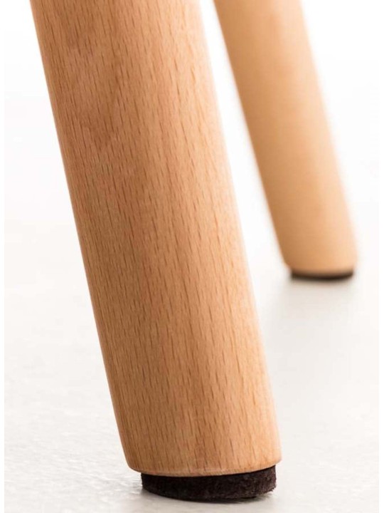 Set van 4 eetkamerstoelen Elda kunstleer, crème